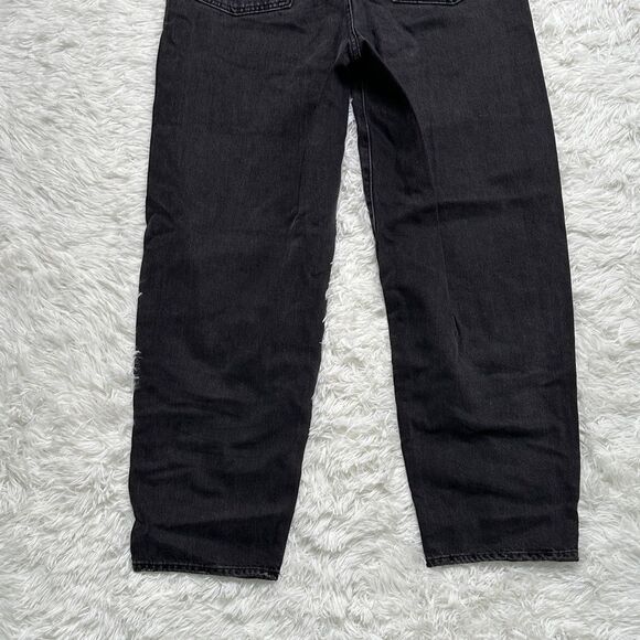 Madewell Black Balloon Jeans In Tall 26 with Button Fly - Picture 12 of 15